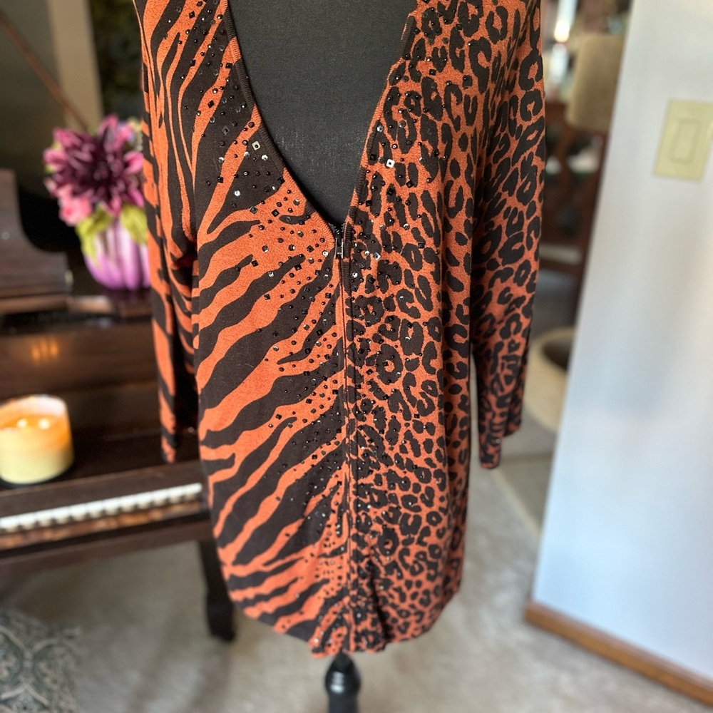 Gorgeous Berek animal print sweater.